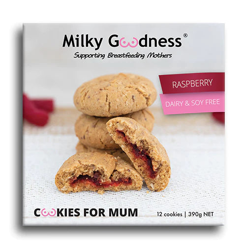 Milky Goodness Raspberry Lactation Cookies (Dairy & Soy Free)