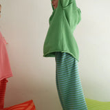 Rolly Knit Pants | Apple Stripe