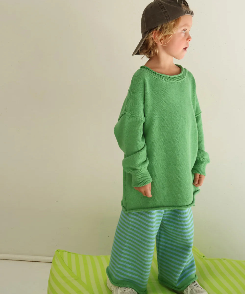 Rolly Knit Pants | Apple Stripe