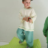 Rolly Knit Pants | Apple Stripe