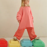 Rolly Knit Pants | Strawberry Stripe