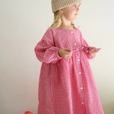 Sunday Smock Dress | Raspberry Gingham