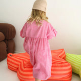 Sunday Smock Dress | Raspberry Gingham