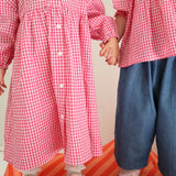 Sunday Smock Dress | Raspberry Gingham