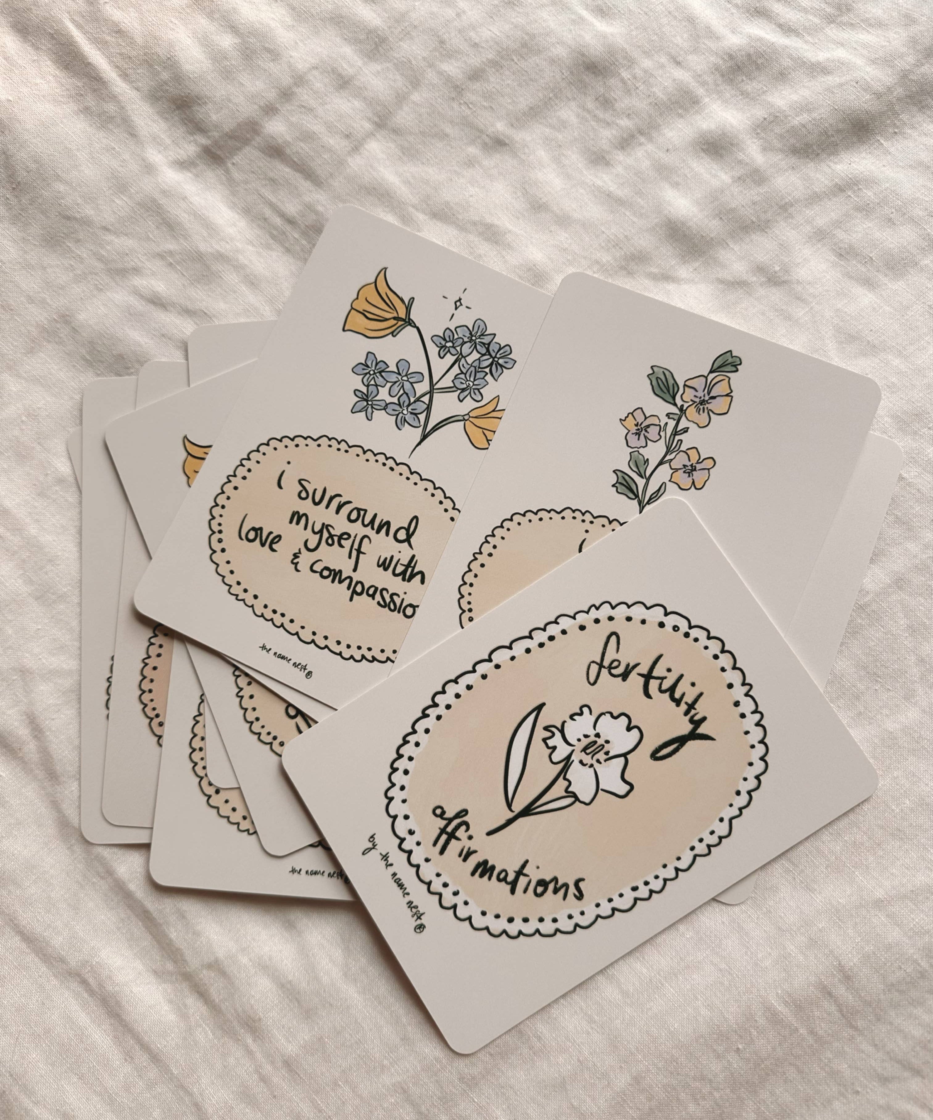 Fertility affirmation cards