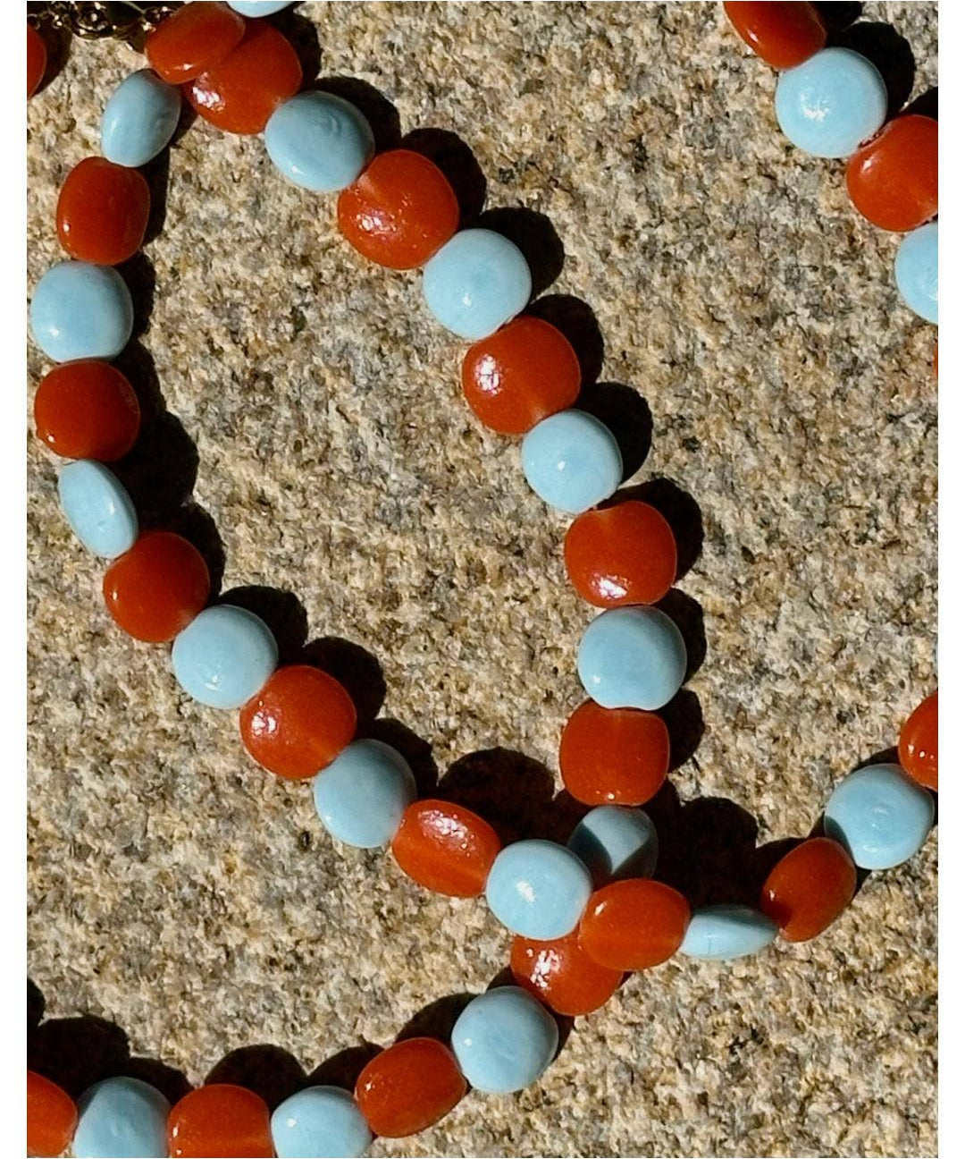 Peach Foam Beaded Necklace - Amilita The Label