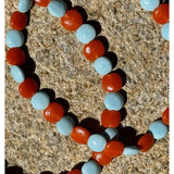 Peach Foam Beaded Necklace - Amilita The Label