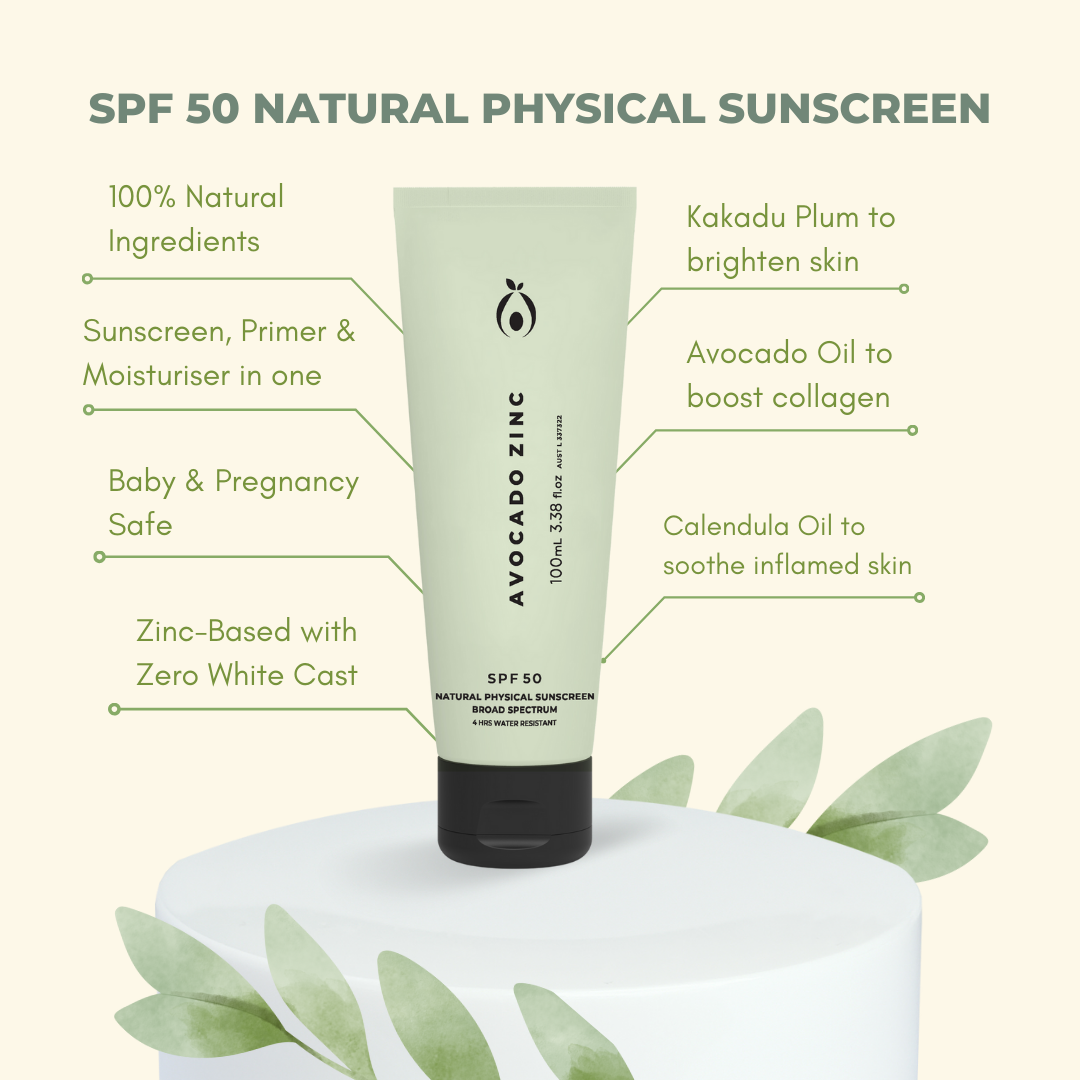 Avocado Zinc -  SPF 50 Natural Physical Sunscreen