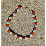 Peach Foam Beaded Necklace - Amilita The Label