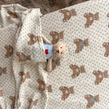 Teddy Bear Picnic // Fitted Cot sheet