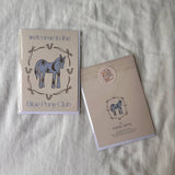 Welcome to the blue pony club card