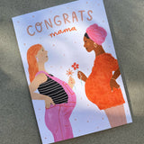 Congrats Mama Greeting Card - New Baby | Baby Shower Card