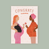 Congrats Mama Greeting Card - New Baby | Baby Shower Card