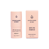 Avocado Zinc -  SPF 50 Natural Lip & Cheek Tint - Berry