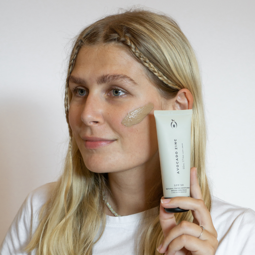Avocado Zinc -  SPF 50 Natural Tinted Moisturiser - Medium-Dark