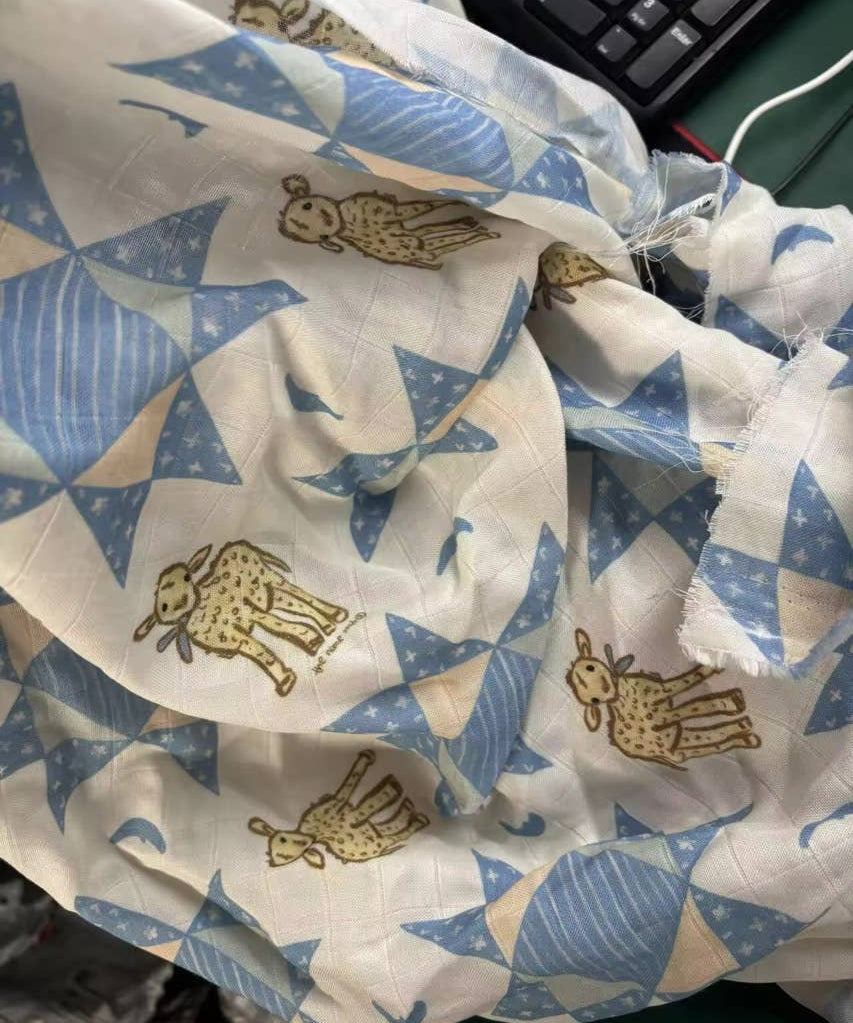 Farmhouse Quilt - baby swaddle wrap