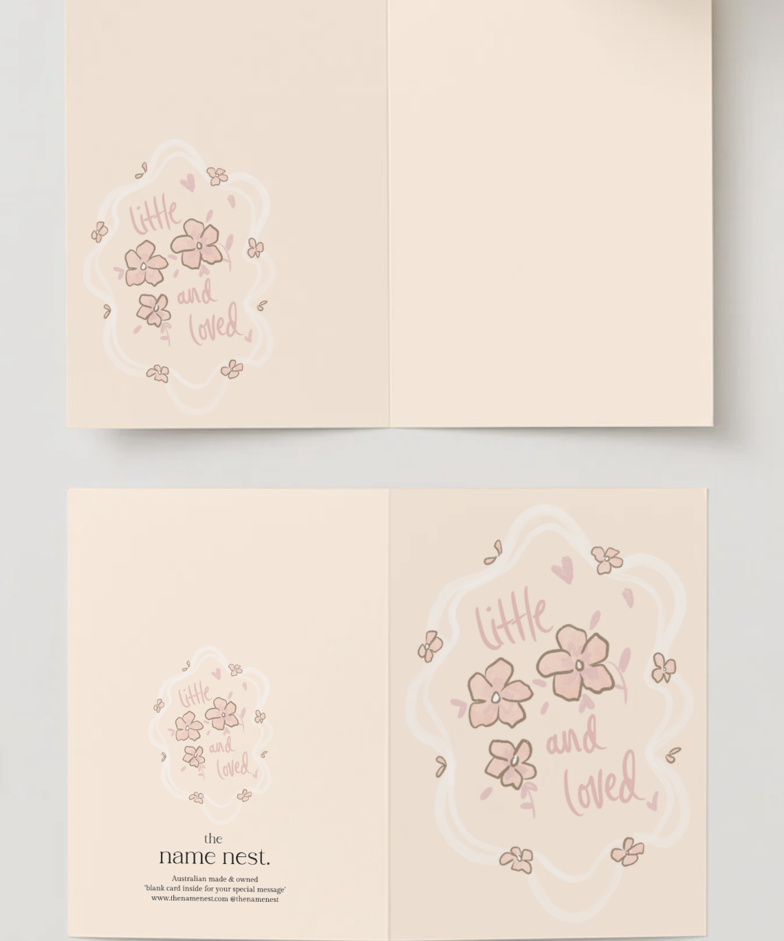 Little and loved pink card