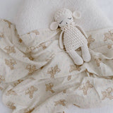Lullaby Lambs - baby swaddle wrap