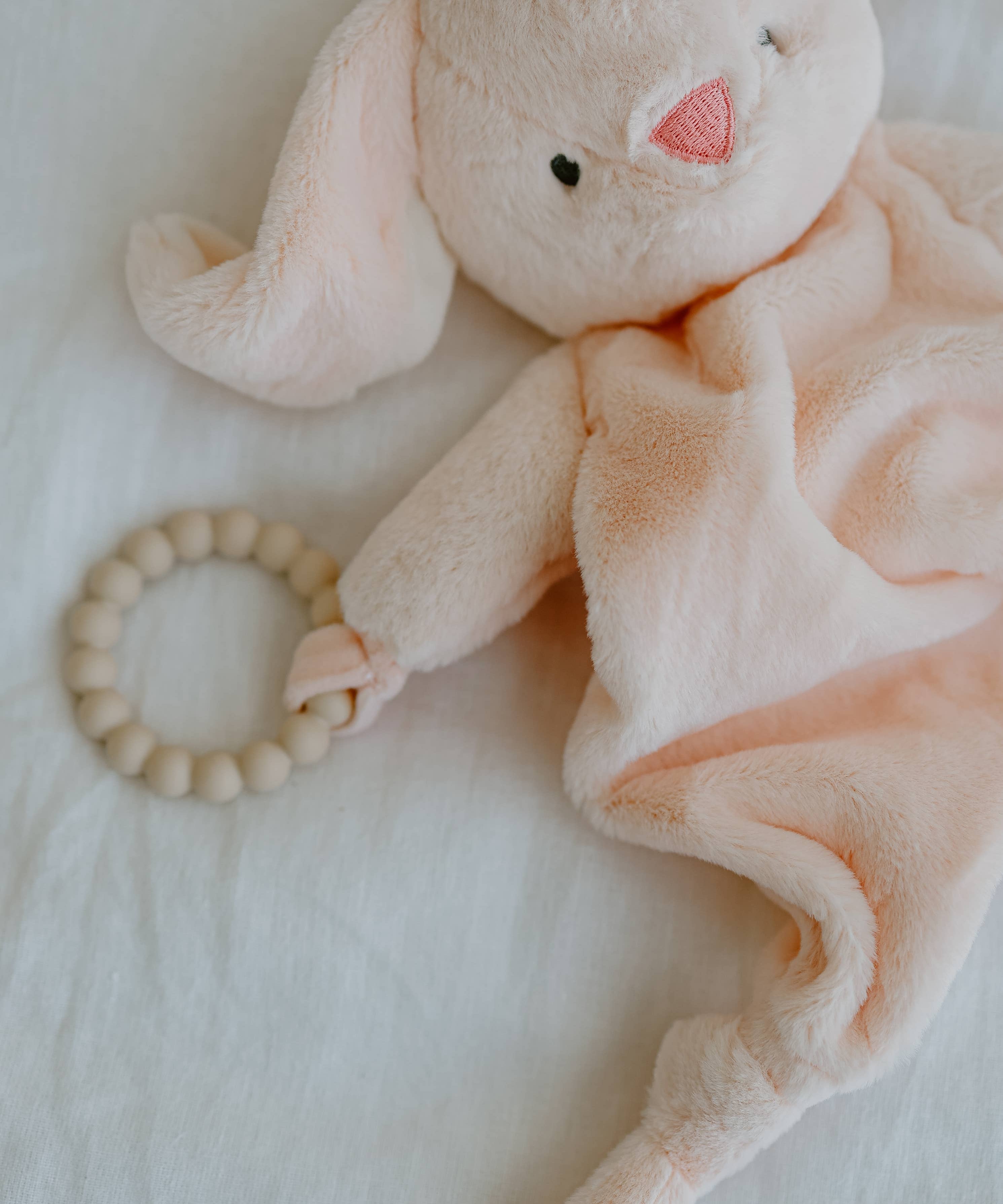 Pink Marnie - bunny comforter and teether
