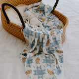 Farmhouse Quilt - baby swaddle wrap