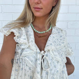 Green Jade Natural Stone Necklace