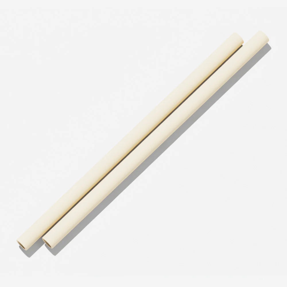 Silicone Straw (2 pack) Cream