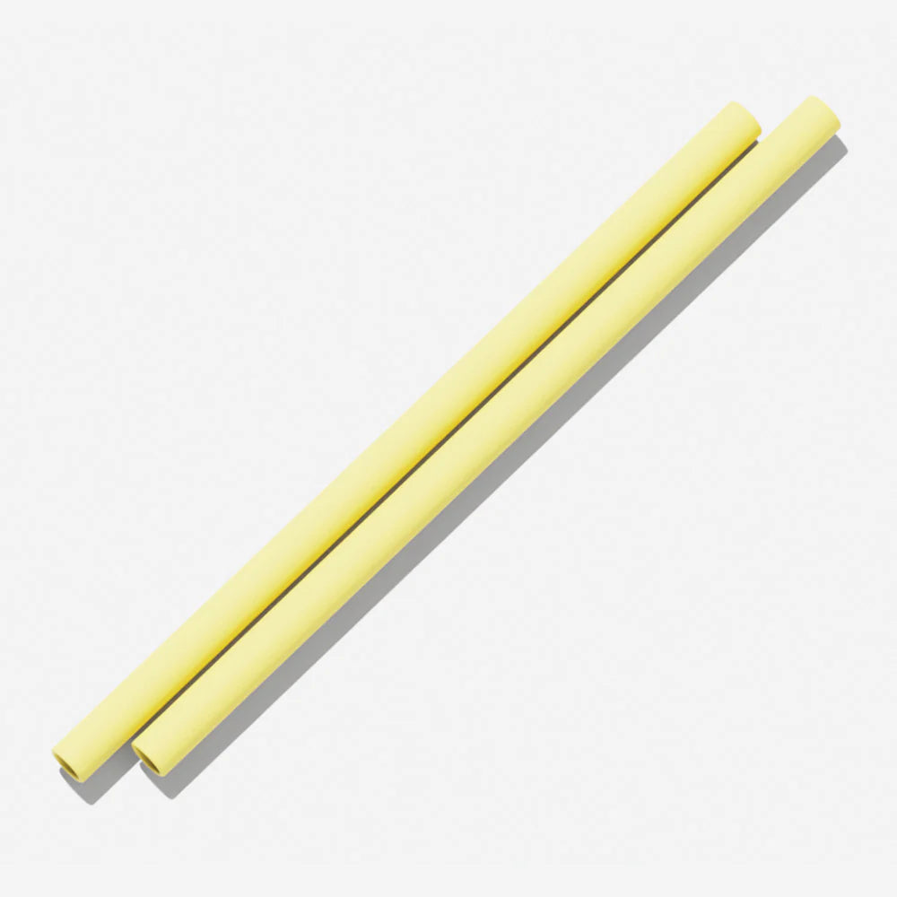 Silicone Straw (2 pack) Lemon